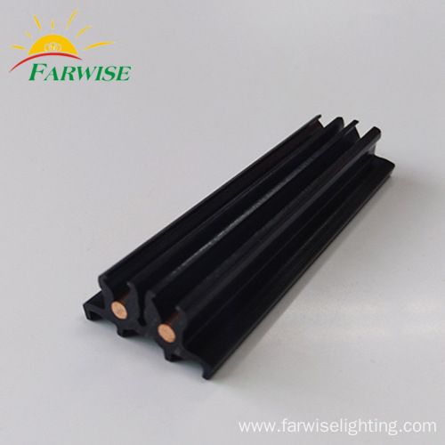 Plastic Extrusion with Copper Conductors track aluminum